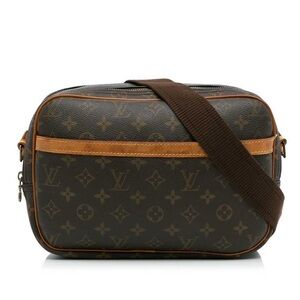 BROWN LOUIS VUITTON MONOGRAM REPORTER PM CROSSBODY BAG